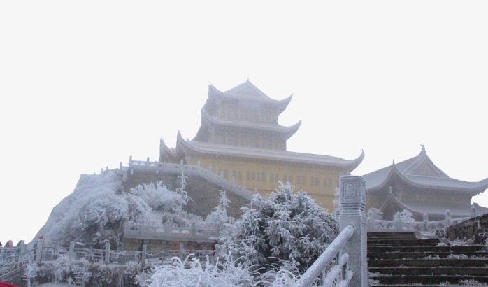 峨眉山金顶雪景