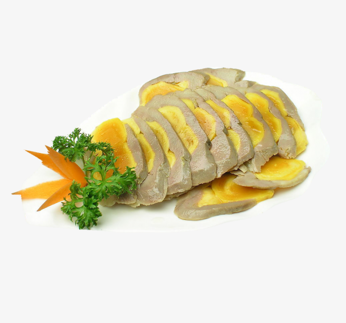 鹅肝美食俯视