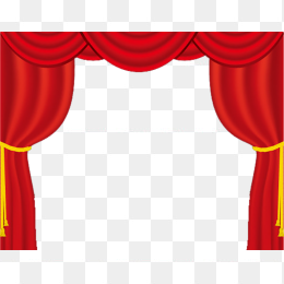 手绘红色舞台布