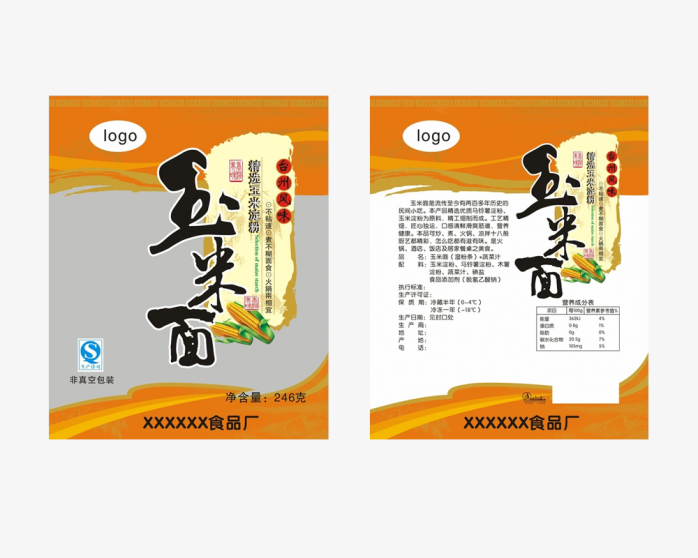 玉米面包装图