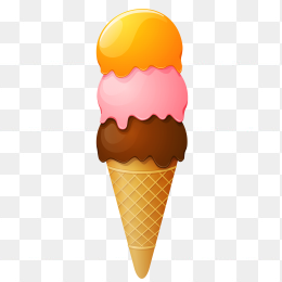 卡通三色冰激凌