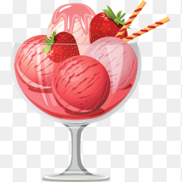 卡通草莓冰激凌球