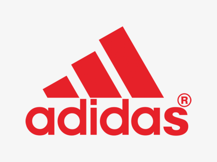 红色阿迪达斯logo