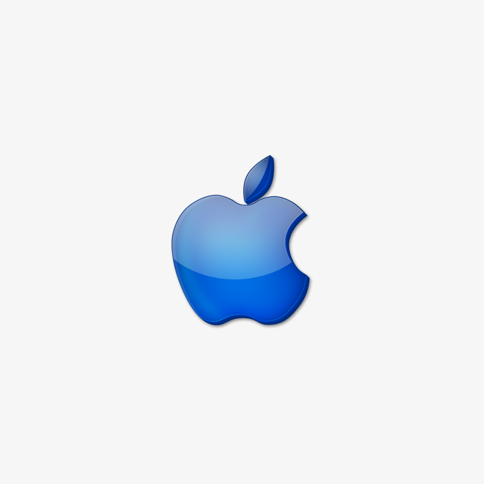 蓝色苹果公司logo