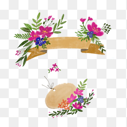 文艺唯美花素材边框