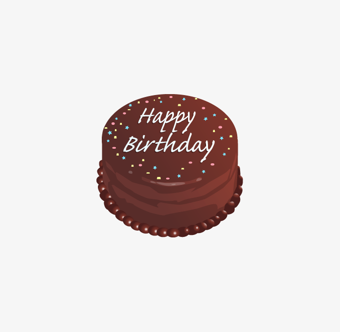 卡通巧克力生日蛋糕