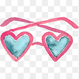 手绘清新眼镜素材