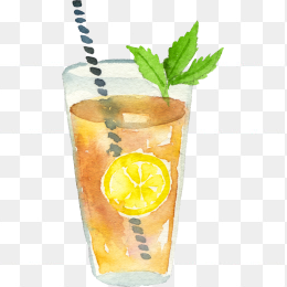 手绘小清新果汁素材