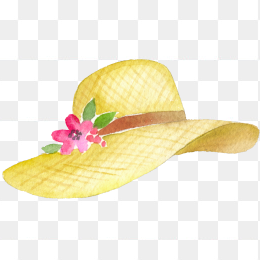 手绘小清新帽子素材