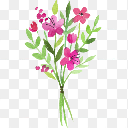 手绘小清新鲜花素材