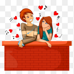扁平化情人节人物素材免抠