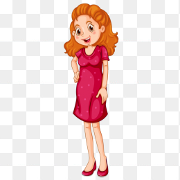卡通手绘人物妇女