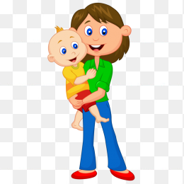 卡通人物母亲孩子图形素材免抠图
