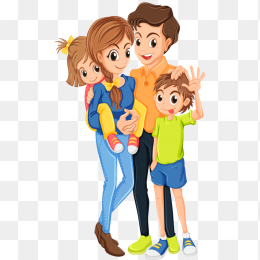 卡通人物母女家人图形素材免抠图