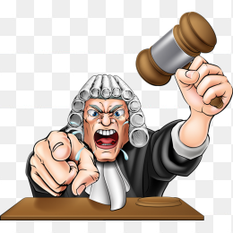 卡通人物法官生气图形素材免抠图