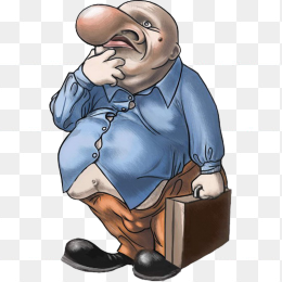 卡通人物手包大鼻子图形素材免抠图