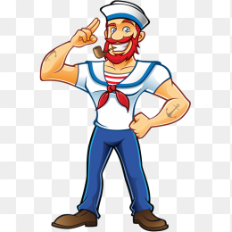 卡通人物海军图形素材免抠图