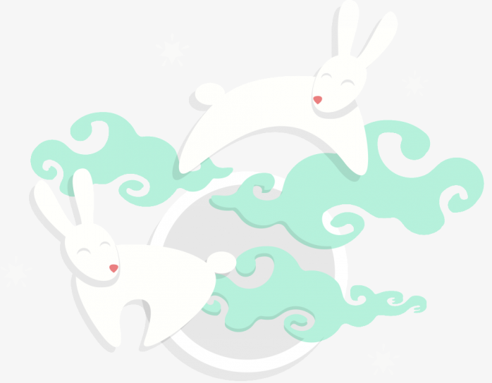中秋节月兔素材免抠