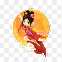 喜庆嫦娥Q版中秋节免抠素材
