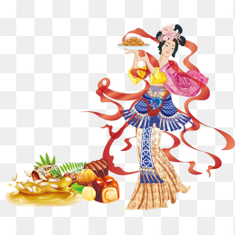 喜庆人物中秋节免抠素材
