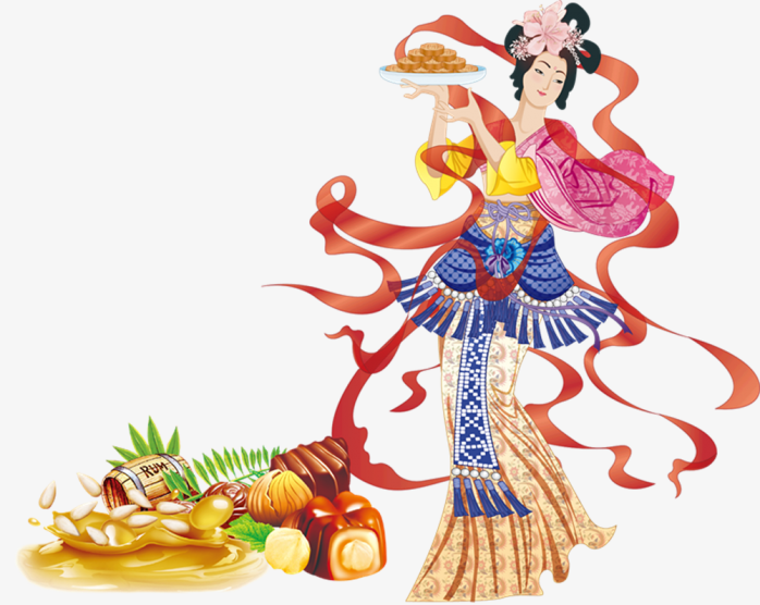 喜庆人物中秋节免抠素材