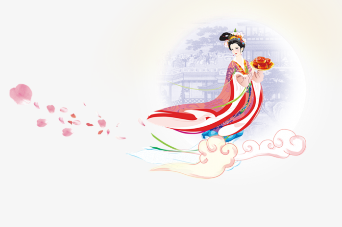 喜庆人物中秋节免抠素材
