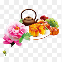 中秋节月饼家宴素材