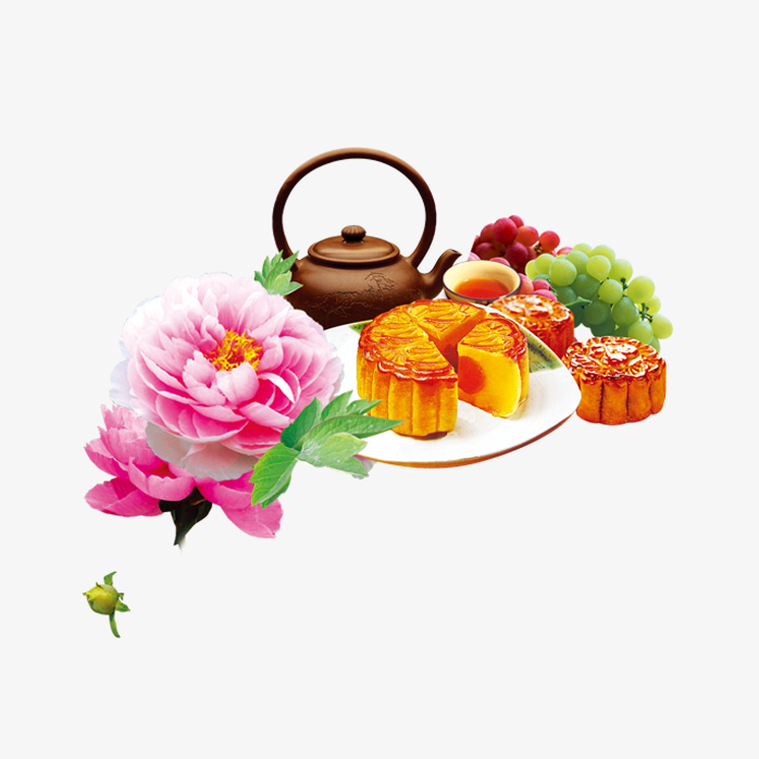 中秋节月饼家宴素材