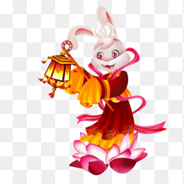 中秋节月兔卡通人物