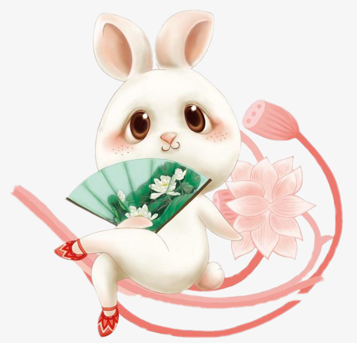 中秋节月兔免抠素材