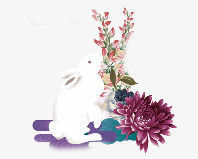 中秋节嫦娥免抠素材图案兔子