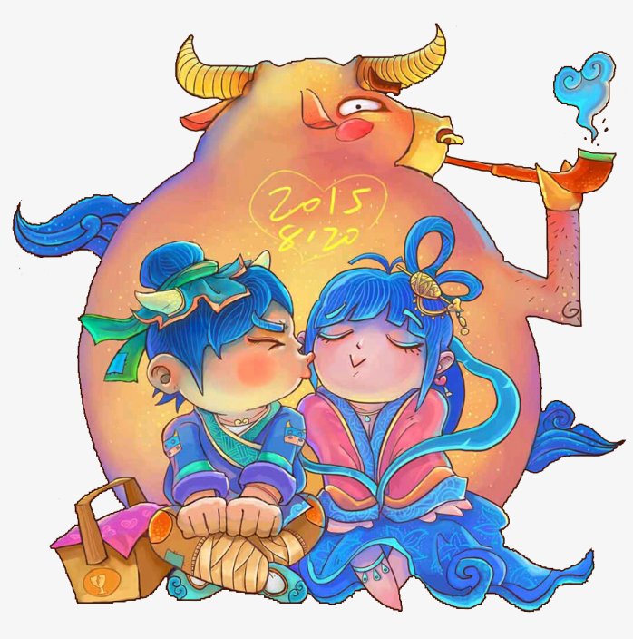 七夕情人节素材免抠图案