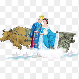 七夕情人节古画免抠