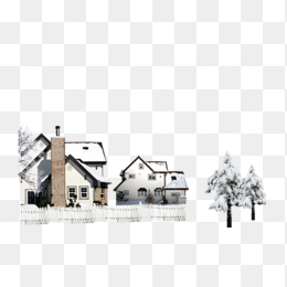 雪地里的小房子