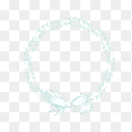 蓝色花圈素材