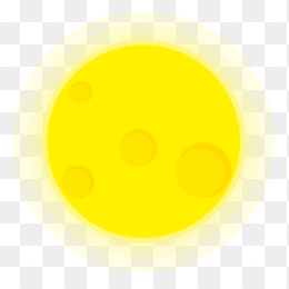 卡通黄色月亮