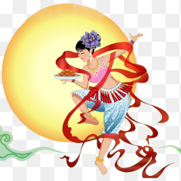 中秋节节日人物免抠