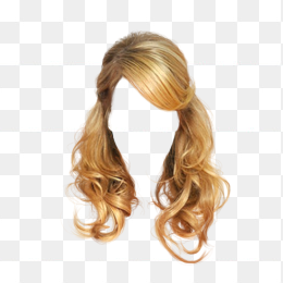 洋气黄色长发免抠