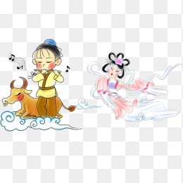 七夕卡通手绘人物