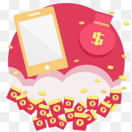 红包炸开免抠素材