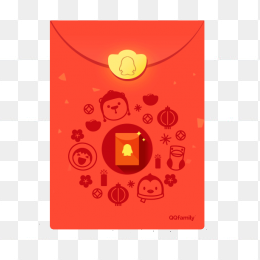 红色红包钱币免抠素材