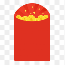 扁平化红包金币免抠