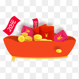 免抠金币红包素材