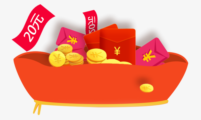 免抠金币红包素材