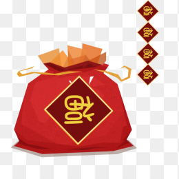 免抠金币福袋红包素材