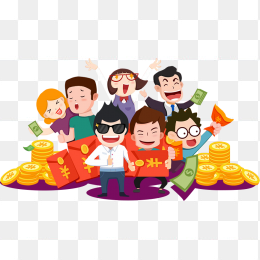 群体红包人物素材