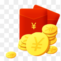 金币红包扁平化素材