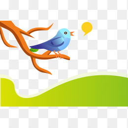 小鸟在枝头上唱歌