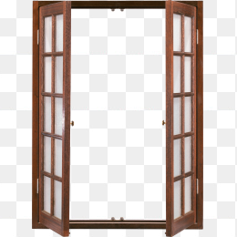 黑色家居落地窗免抠图