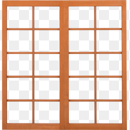 黄色家居落地窗免抠图